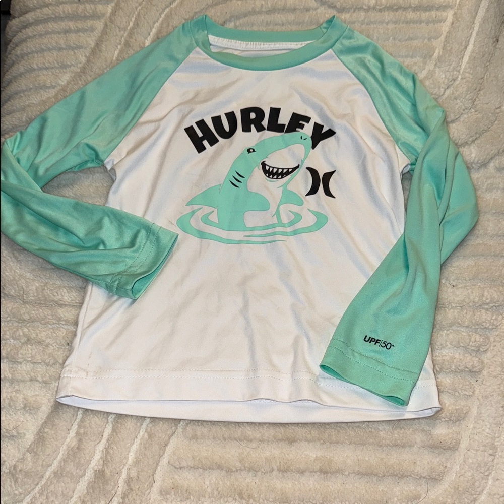 3T Hurley long sleeve rashguard, Shark Graphic Long Sleeve Swim boy or girl